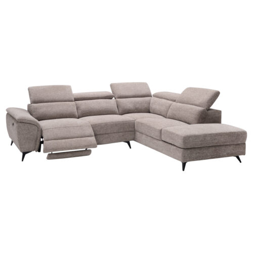 ΚΑΝΑΠΕΣ ΔΕΞΙΑ ΓΩΝΙΑ-ΑΝΑΚΛΙΣΗ & ΑΠΟΘ.ΧΩΡΟΣ-RESTRO HM3339.02R ΜΠΕΖ ΥΦΑΣΜΑ 284x224x76Υ (x1)