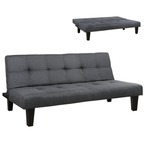 ΚΑΝΑΠΕΣ ΚΡΕΒΑΤΙ HM3000.02 ΜΕ ΥΦΑΣΜΑ ΓΚΡΙ-ΑΝΘΡΑΚΙ 180x82.5x78Υ εκ. (x1)