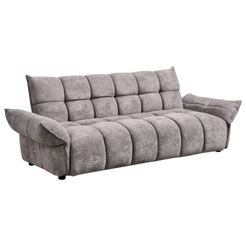 ΚΑΝΑΠΕΣ ΚΡΕΒΑΤΙ MELU HM3314.01 ΓΚΡΙ ΥΦΑΣΜΑ--ΚΑΘΙΣΜΑ POCKET SPRINGS 240-250x90x85Υεκ. (x1)