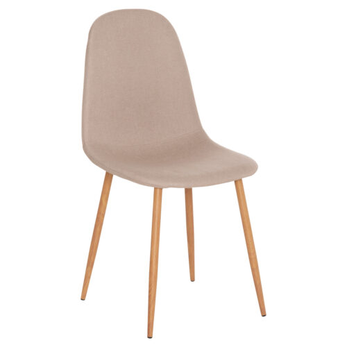 ΚΑΡΕΚΛΑ LEONARDO HM00100.07 ΥΦΑΣΜΑ ΜΠΕΖ ΚΑΙ ΜΕΤΑΛΛΙΚΑ ΠΟΔΙΑ 44x48x89Υεκ. (x4)