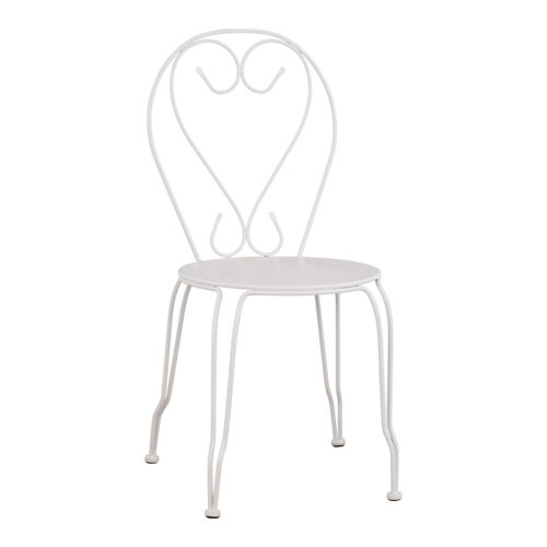 ΚΑΡΕΚΛΑ ΜΕΤΑΛΛΙΚΗ AMORE ΛΕΥΚΗ 42x48x90 εκ. HM5007.12 (x1)