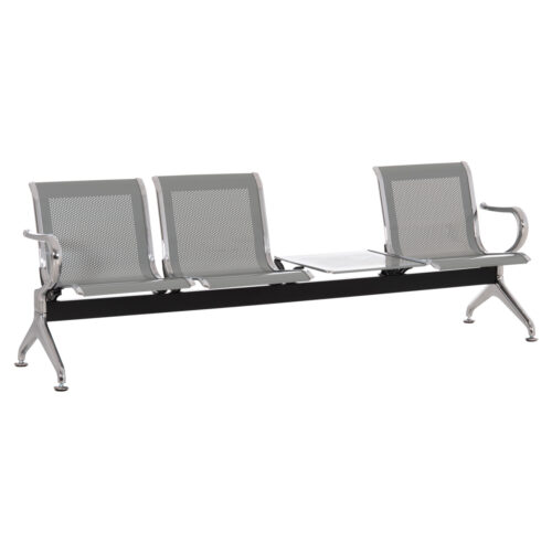 ΚΑΘΙΣΜΑ ΑΝΑΜΟΝΗΣ Τ.ΑΕΡΟΔΡΟΜΙΟΥ 3ΘΕΣΙΟ+ΤΡΑΠΕΖΙ AVIATOR HM18403 ΜΕΤΑΛΛΟ MESH ΓΚΡΙ 223x55x76Υεκ (x1)