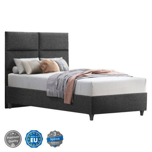 ΚΡΕΒΑΤΙ MILO ΑΠΟ ΓΚΡΙ ΥΦΑΣΜΑ HM646.01 ΓΙΑ ΣΤΡΩΜΑ 120x200 εκ. (x1)