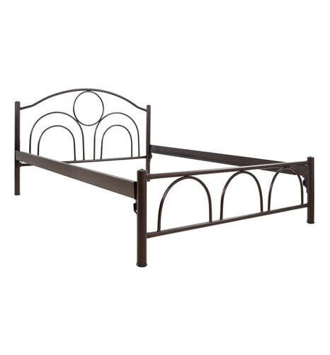 ΜΕΤΑΛΛΙΚΟ ΔΙΠΛΟ ΚΡΕΒΑΤΙ ΚΥΚΛΟΣ 160x200x90Yεκ. HM766 ΣΦΥΡHΛΑΤΟ ΚΑΦΕ (x1)