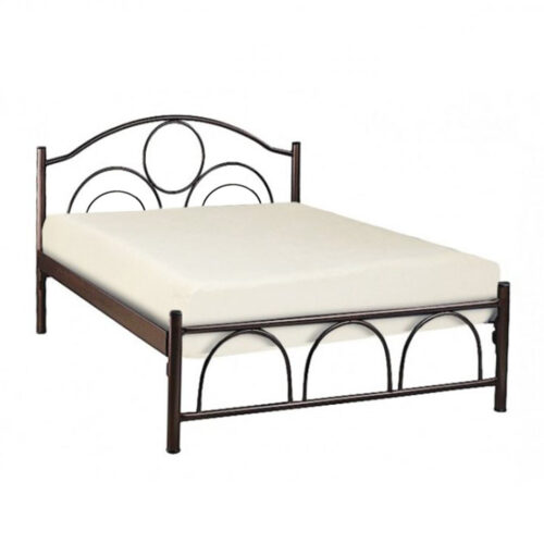 ΜΕΤΑΛΛIKO ΚΡΕΒΑΤΙ ΚΥΚΛΟΣ 150x200x90Yεκ. ΚΑΦΕ HM10366.01 (x1)