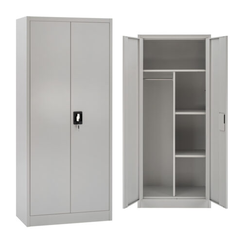 ΝΤΟΥΛΑΠΑ ΜΕΤΑΛΛΙΚΗ HM5961.01 ΜΕ ΧΩΡΙΣΜΑ ΔΙΦΥΛΛΗ ΑΝΟΙΧΤΟ ΓΚΡΙ 90Χ40Χ180Yεκ. (x1)