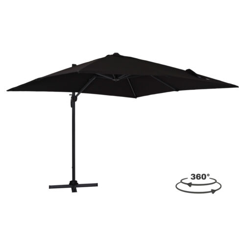 ΟΜΠΡΕΛΑ SHADER HM6025.03 ALU ΕΠΑΓΓΕΛΜΑΤΙΚΗ ΚΡΕΜΑΣΤΗ 3X3 360 ΜΟΙΡΩΝ ME ΜΑΥΡΟ ΑΚΡΥΛΙΚΟ ΠΑΝΙ (x1)