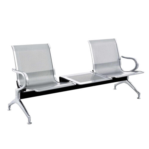 ΠΑΓΚΑΚΙ Τ.ΑΕΡΟΔΡΟΜΙΟΥ 2ΘΕΣΙΟ+ΤΡΑΠΕΖΙ AVIATOR HM18402 ΜΕΤΑΛΛΟ MESH ΓΚΡΙ 171x64x76Υεκ (x1)