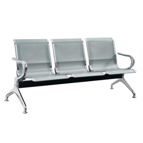 ΚΑΘΙΣΜΑ ΑΝΑΜΟΝΗΣ Τ. ΑΕΡΟΔΡΟΜΙΟΥ 3ΘΕΣΙΟ AVIATOR HM18399 ΜΕΤΑΛΛΟ MESH ΓΚΡΙ 171x64x76Υ (x1)