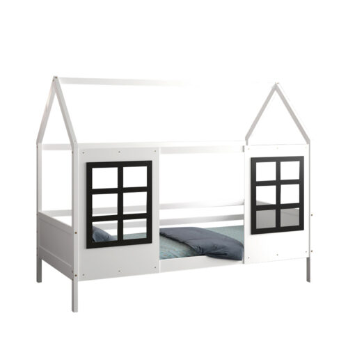 ΠΑΙΔΙΚΟ ΚΡΕΒΑΤΙ τ.MONTESSORI DOMER HM742.01 ΞΥΛΟ ΠΕΥΚΟΥ ΛΕΥΚΟ--ΓΙΑ 90x190εκ (x1)