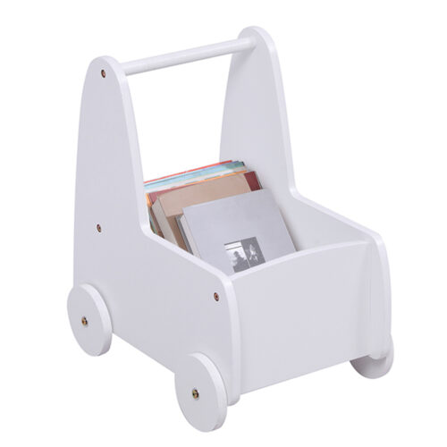 ΠΑΙΔΙΚΟ ΤΡΟΛΕΥ/ΚΑΡΟΤΣΑΚΙ RICKI HM18341.03 MDF & ΚΟΝΤΡΑΠΛΑΚΕ ΛΕΥΚΟ 33x45x50Υεκ (x1)