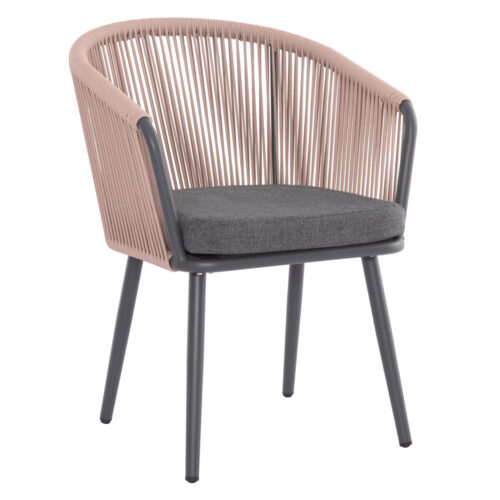 ΠΟΛΥΘΡΟΝΑ ΑΛΟΥΜΙΝΙΟΥ HARRIET HM5548.12 ΑΝΘΡΑΚΙ-ΜΠΕΖ ΣΧΟΙΝΙ 60x62x80,5Υεκ (x4)