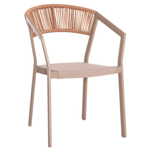 ΠΟΛΥΘΡΟΝΑ ΑΛΟΥΜΙΝΙΟΥ MIRI HM5891.03 ΣΑΜΠΑΝΙΖΕ ΣΚΕΛΕΤΟΣ&TEXTLINE- RATTAN 56x58x80.5Υ εκ. (x1)