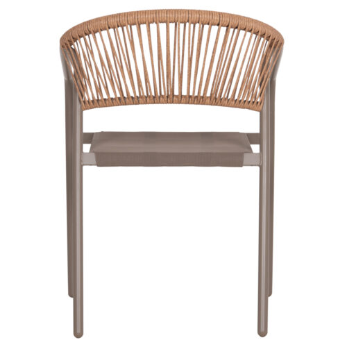 ΠΟΛΥΘΡΟΝΑ HOMAN HM6430.04 ΣΑΜΠΑΝΙ ΜΕΤΑΛΛΟ & TEXTILENE--ΜΠΕΖ P.E.RATTAN 53x58x75Υεκ (x1)