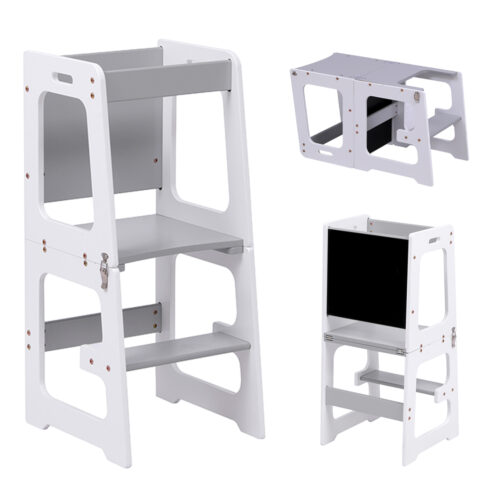 ΠΥΡΓΟΣ ΕΚΜΑΘΗΣΗΣ ΜΕ ΠΙΝΑΚΑ RICKI HM18345.03 ΞΥΛΟ ΠΕΥΚΟΥ ΛΕΥΚΟ/ΓΚΡΙ 37x40x84Υεκ (x1)