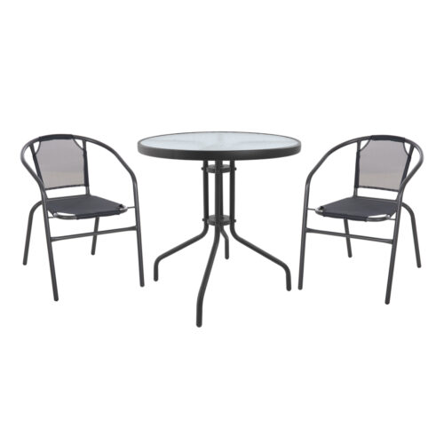 ΣΕΤ ΕΞΩΤ. ΧΩΡΟΥ 3ΤΜΧ HM10711.01 ΓΚΡΙ ΜΕΤΑΛΛΟ-ΓΥΑΛΙ ΑΣΦΑΛΕΙΑΣ-ΓΚΡΙ TEXTILENE (x1)