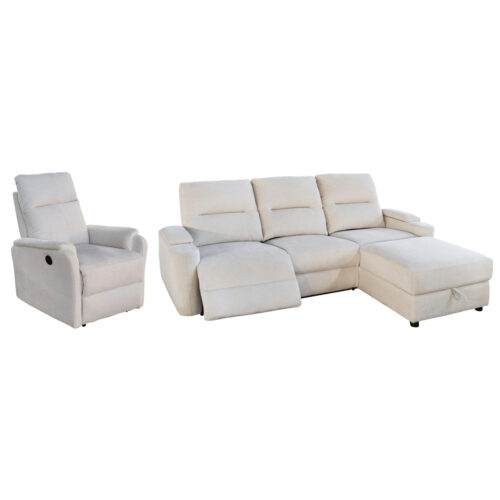 ΣΕΤ ΚΑΝΑΠΕΣ-ΠΟΛΥΘΡΟΝΑ RELAX SYNTHIA HM10736.01 ΜΠΕΖ ΥΦΑΣΜΑ-ΗΛ.ΑΝΑΚΛΙΣΗ [R] (x1)