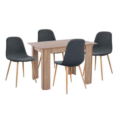 ΣΕΤ ΤΡΑΠΕΖΑΡΙΑΣ 5ΤΜΧ KELVIN HM21116 ΤΡΑΠΕΖΙ ΜΕ ΚΑΡΕΚΛΕΣ ΜΕΤΑΛΛΙΚΕΣ ΜΕ ΥΦΑΣΜΑ (x1)