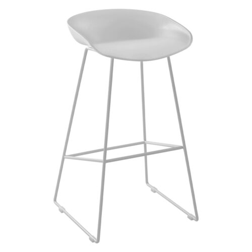 ΣΚΑΜΠΟ ΜΕΤΑΛΛΙΚΟ NAILA HM8450.01 ΜΕ ΚΑΘΙΣΜΑ PP ΛΕΥΚΟ 47x47x83 εκ. (x2)