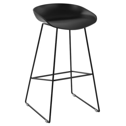ΣΚΑΜΠΟ ΜΕΤΑΛΛΙΚΟ NAILA HM8450.02 ΜΕ ΚΑΘΙΣΜΑ PP ΜΑΥΡΟ 47x47x83 εκ. (x2)