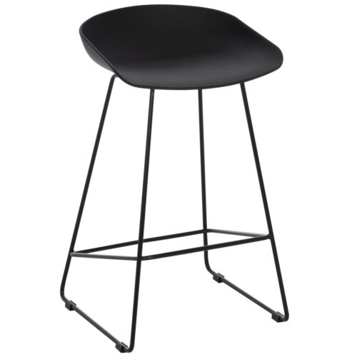 ΣΚΑΜΠΟ ΜΠΑΡ NAILA HM9299.02 ΜΑΥΡΟ ΜΕΣΑΙΟΥ ΥΨΟΥΣ 44x44x74Yεκ. (x2)
