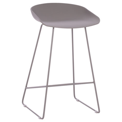 ΣΚΑΜΠΟ ΜΠΑΡ NAILA HM9299.10 ΓΚΡΙ ΜΕΣΑΙΟΥ ΥΨΟΥΣ 44x44x74Yεκ. (x2)