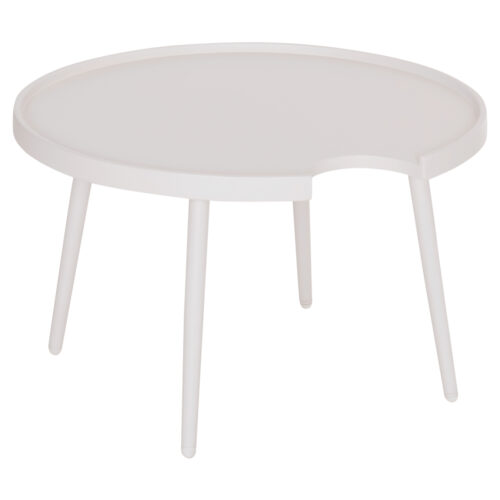 ΤΡΑΠΕΖΙ ΜΕΣΗΣ ΣΤΡΟΓΓΥΛΟ ΕΞ.ΧΩΡΟΥ TEROC HM6434.02 ΑΛΟΥΜΙΝΙΟ ΛΕΥΚΟ Φ70x44Υεκ (x1)