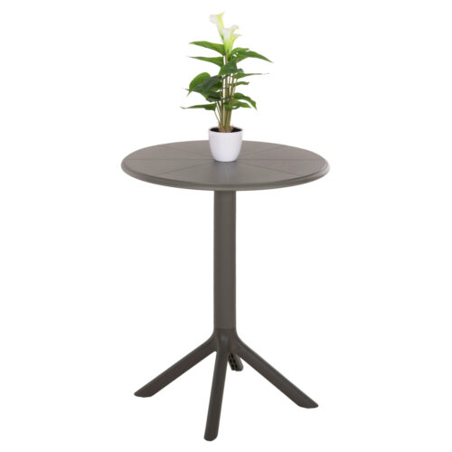 ΤΡΑΠΕΖΙ ΠΟΛΥΠΡΟΠΥΛΕΝΙΟΥ ΣΤΡΟΓΓΥΛΟ TERRIN HM6124.15 OLIVE GREEN Φ60x75Υεκ. (x1)