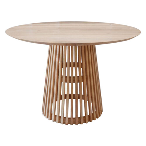 ΤΡΑΠΕΖΙ ΤΡΑΠΕΖΑΡΙΑΣ FRANTZ ΑΠΟ ΜΑΣΙΦ ΞΥΛΟ MINDI ΦΥΣΙΚΟ Φ150x78.5Yεκ.HM9457.01 (x1)