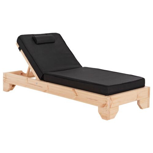 ΞΑΠΛΩΣΤΡΑ ΜΕ ΜΑΞΙΛΑΡΙ ΚΟΡΙΝΟΣ HM10777.05T ΞΥΛΟ ΠΕΥΚΟΥ--TEXTILENE ΜΑΥΡΟ 79x204x80Υεκ (x1)