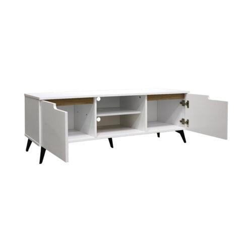 Έπιπλο τηλεόρασης Kemvio pakoworld  sonoma-λευκό 120x38x44εκ (x1)