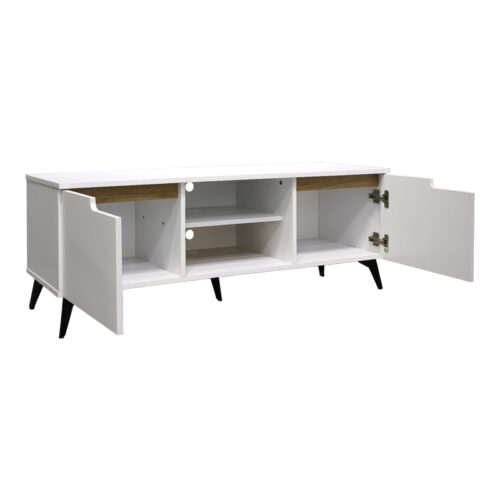 Έπιπλο τηλεόρασης Kemvio pakoworld  sonoma-λευκό 150x38x44εκ (x1)