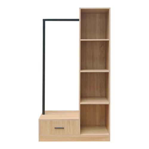 Έπιπλο εισόδου Erdeco pakoworld mdf σε φυσική απόχρωση 80x40x150εκ (x1)
