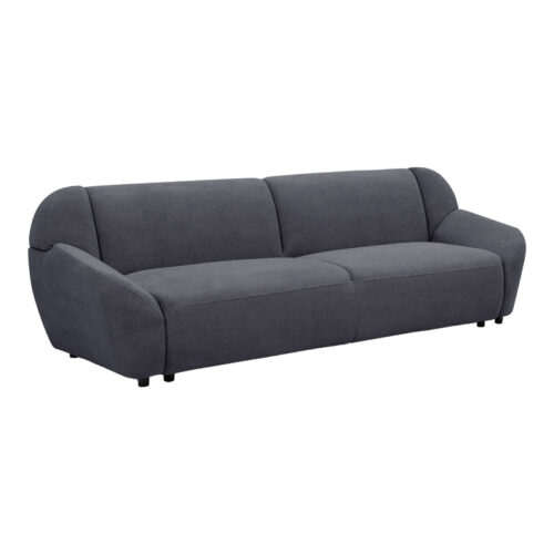 Καναπές τριθέσιος Echono pakoworld ύφασμα ανθρακί 230x88x77εκ (x1)
