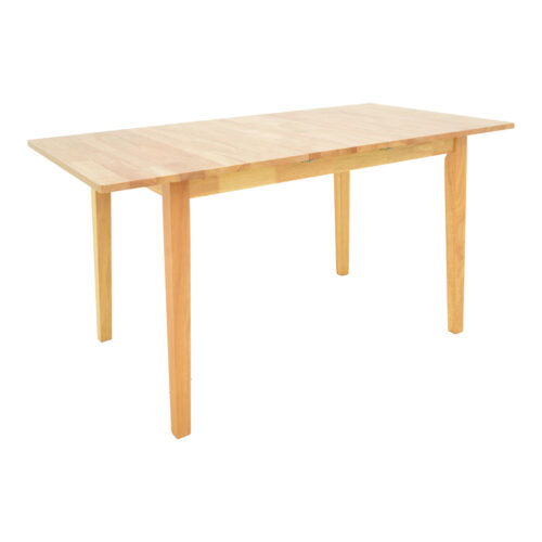 Tραπέζι επεκτεινόμενο Country pakoworld rubberwood σε φυσική απόχρωση 120-150x80x74εκ (x1)