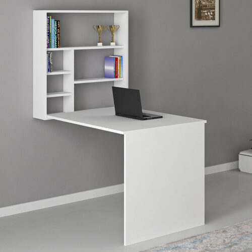 Γραφείο τοίχου ανοιγόμενο Ravin pakoworld λευκό 63x90x154εκ (x1)