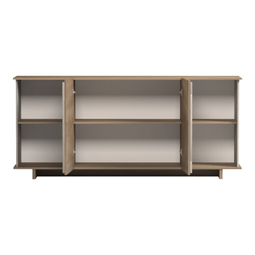 Μπουφές Zafore pakoworld sonoma - γκρι μπεζ όψη μαρμάρου 180x45x80εκ (x1)