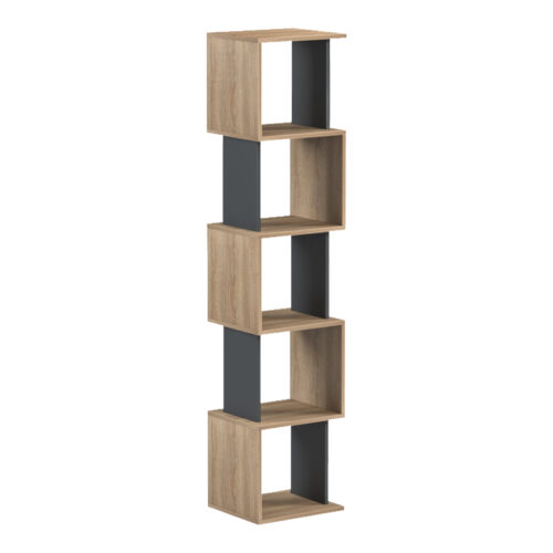 Βιβλιοθήκη Cubik pakoworld sonoma- ανθρακί 35x30x161εκ (x1)