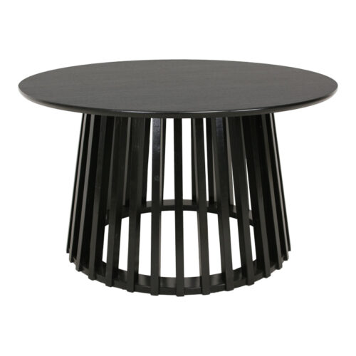Τραπέζι σαλονιού Domonic pakoworld mdf σε μαύρη απόχρωση Φ80x45εκ (x1)