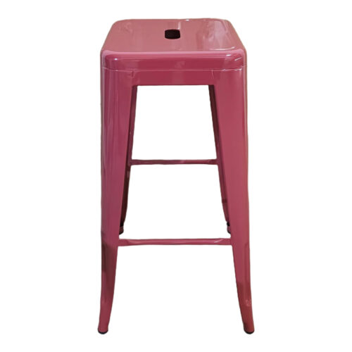 Σκαμπό μπαρ Utopia pakoworld μέταλλο terracotta 42x42x76εκ (x1)
