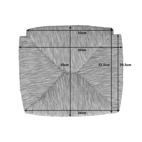 Ψάθα για ξύλινη καρέκλα Charchie pakoworld φυσικό 39x35x2εκ (x1)