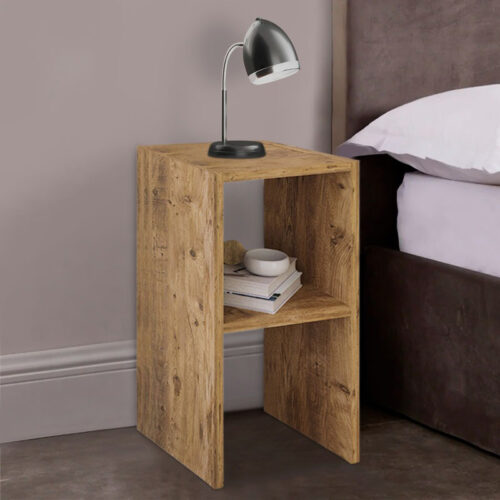 Κομοδίνο Deseo pakoworld σε oak απόχρωση 30x30x60εκ (x1)