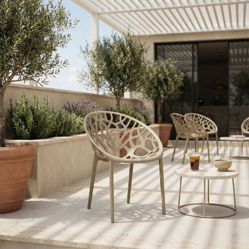 Πολυθρόνα Daren pakoworld pp σε cappuccino απόχρωση 59x60x79,5εκ (x1)