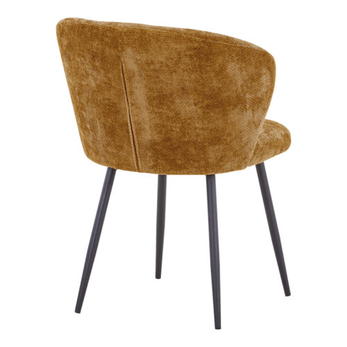 Καρέκλα Karg pakoworld camel ύφασμα-πόδι μαύρο μέταλλο 57x62x80εκ (x2)