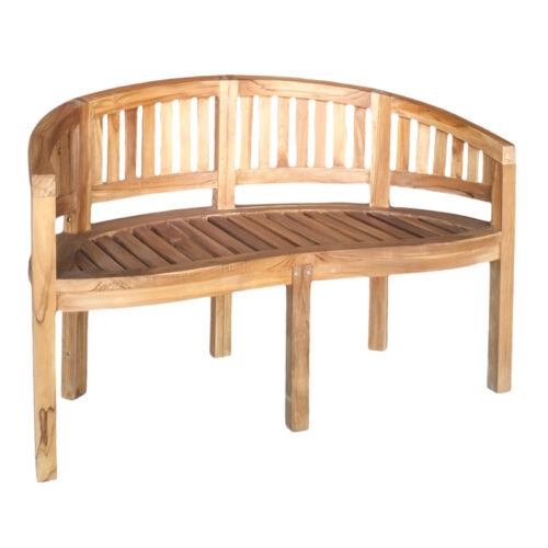 Καναπές διθέσιος Coren pakoworld φυσικό teak ξύλο 130x61x87εκ (x1)