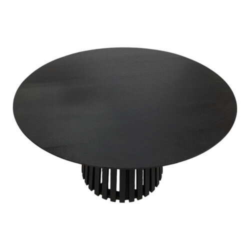 Τραπέζι Kenda I pakoworld mindi ξύλο μαύρο Φ120x75εκ (x1)