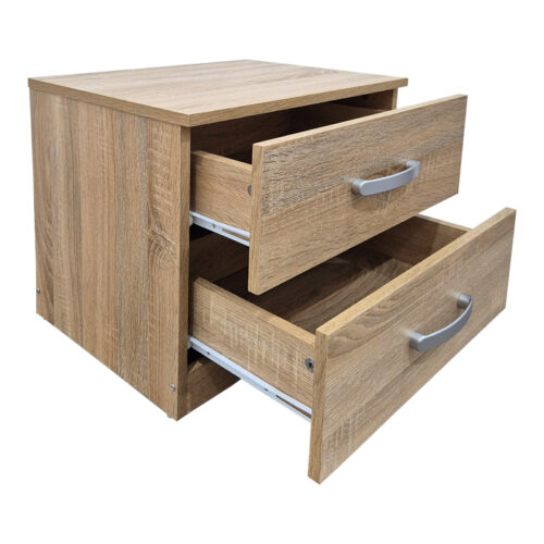 Κομοδίνο Athos pakoworld σε sonoma απόχρωση 48x40x41.5εκ (x1)