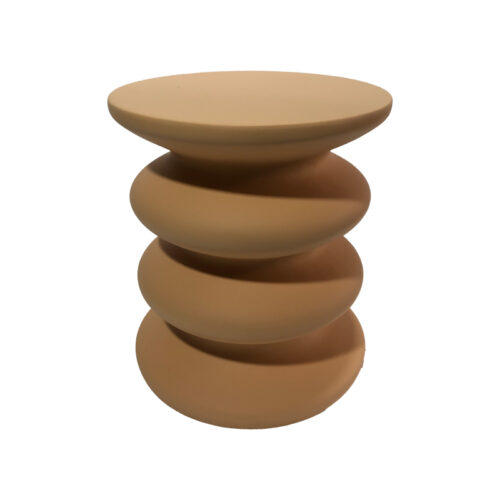Βοηθητικό τραπέζι Jonne pakoworld MGO terracotta Φ40x46εκ (x1)