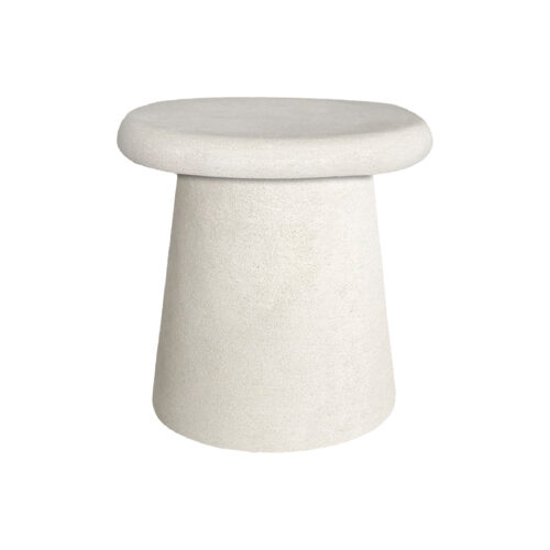 Βοηθητικό τραπέζι Herona pakoworld mdf λευκό Φ47x48εκ (x1)