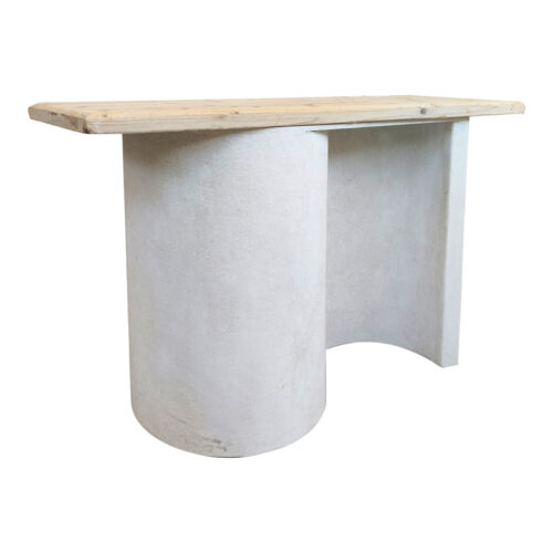 Κονσόλα Jeckie pakoworld ξύλο ελάτου-mdf oak-λευκό 120x38x80εκ (x1)